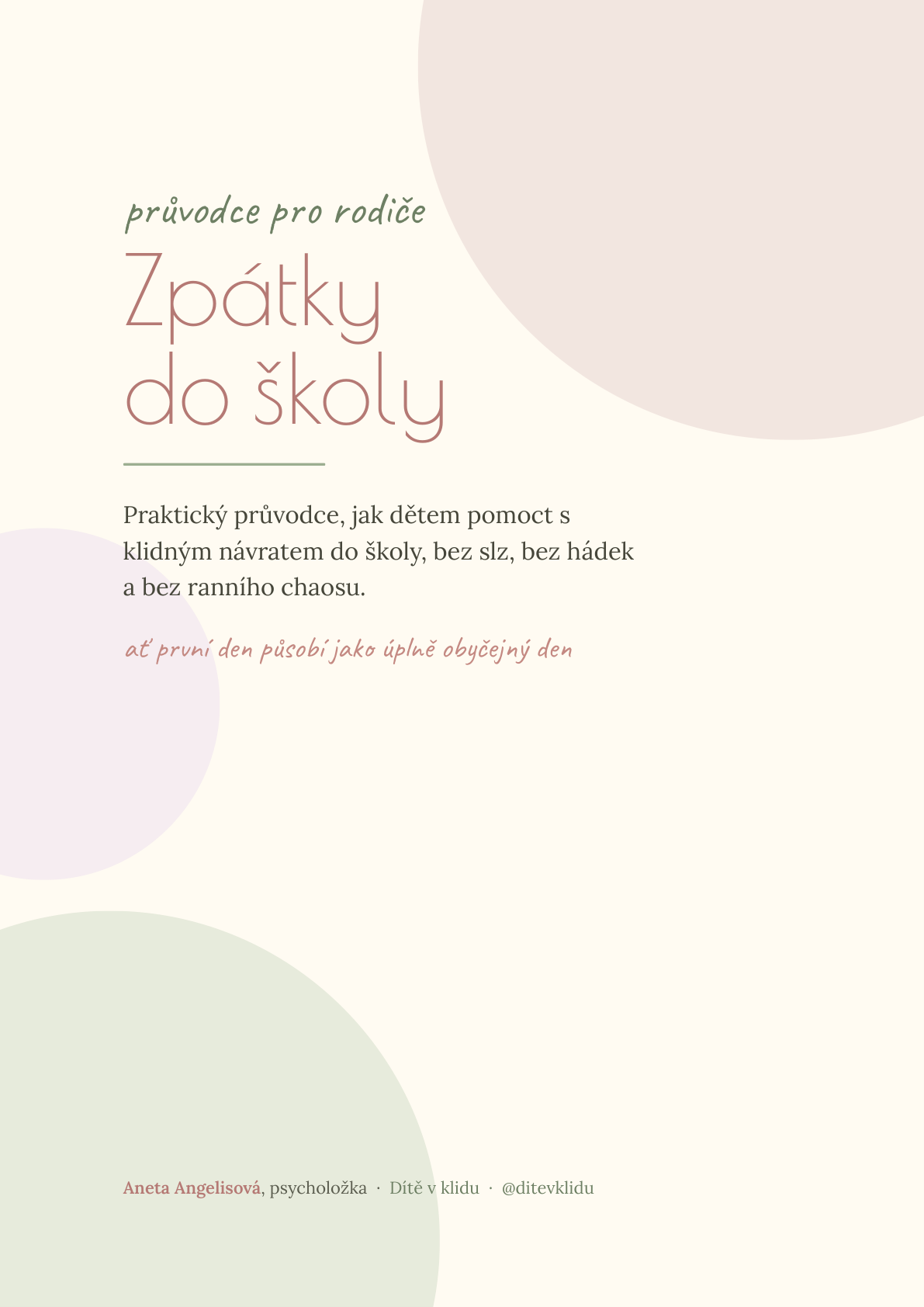 Zpátky do školy, obálka průvodce